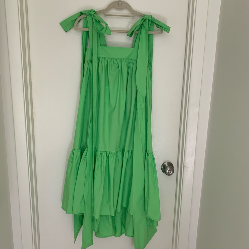 Christopher John Rogers x Target XXS Tie-Strap High-Low Babydoll Green READ